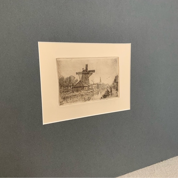 Windmill Etching Artwork - Picture 4 of 7